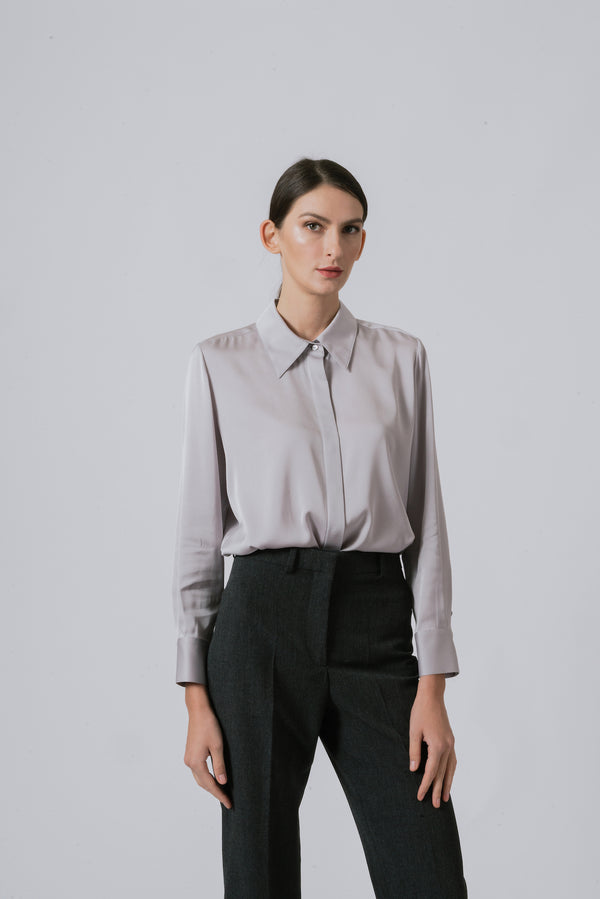 Double Georgette Silk Shirt