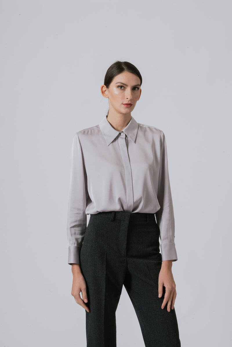 Double Georgette Silk Shirt