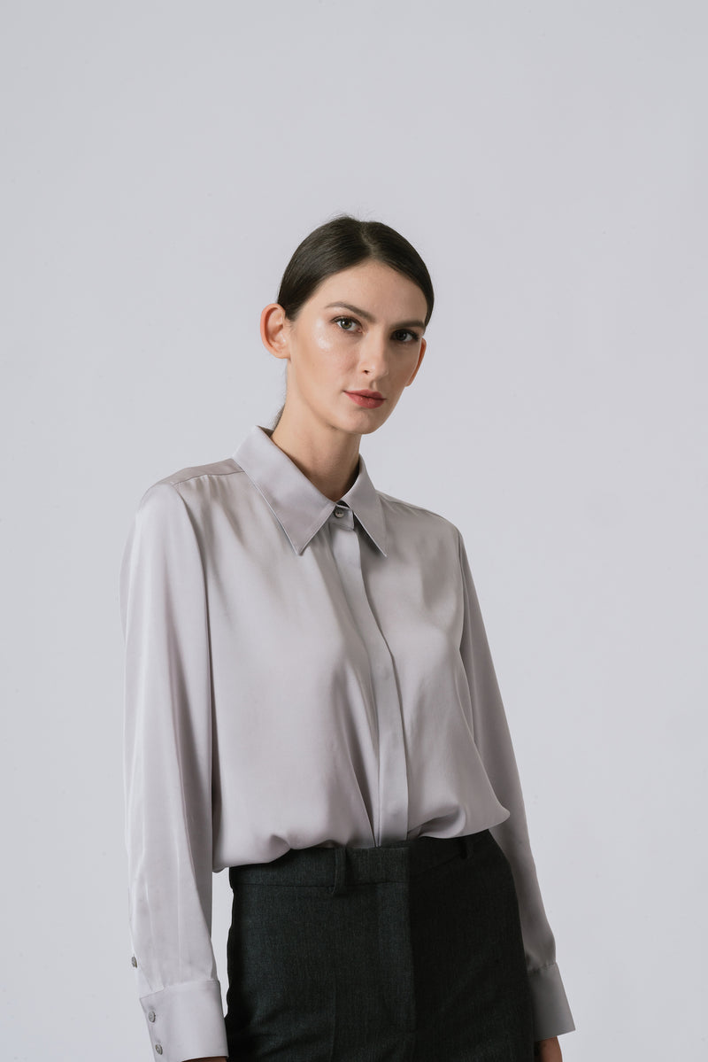 Double Georgette Silk Shirt
